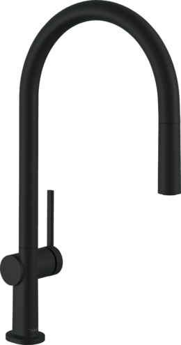 Hansgrohe Talis M54 Single Lever Kitchen Mixer 210, Pull-Out Spout, 1Jet Matt Black