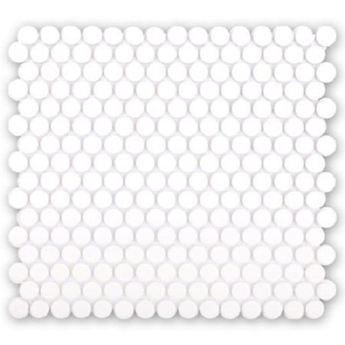 Penny Round White Matt (19mm diam) 315x294 (11 Sheet / m²)