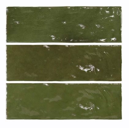La Riviera Subway Botanical Green 65X200X9mm Gloss Ceramic (0.5 Sqm/Box)