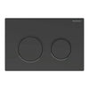 Omega20 Dual Flush Plate - Matt Black/Black