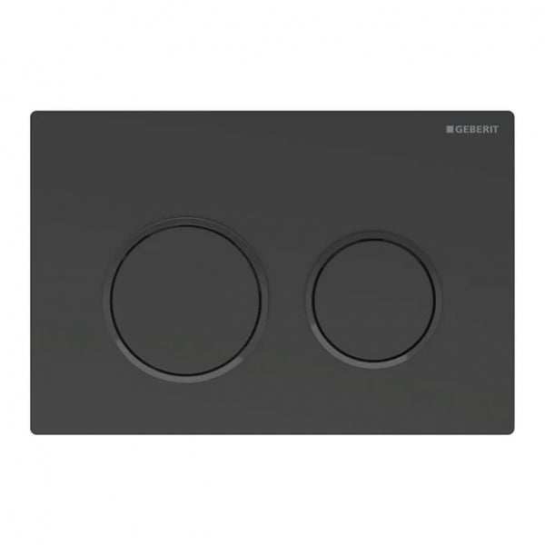 Omega20 Dual Flush Plate - Matt Black/Black