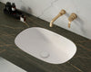 Barcelona 56 Basin Undermount Oval Sink Gloss Polished White 376X171X569mm