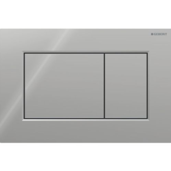 Geberit Sigma01 actuator plate for dual flush, square: bright chrome-plated