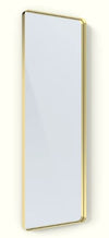 Deep Frame Soft Edge Mirror - 0.6 x 1.2m - 30mm - Matte Brass