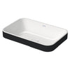 Happy D.2 Plus Washbowl White/ Anthracite Matt, 600 X 400 mm
