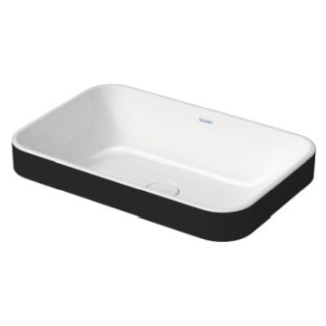 Happy D.2 Plus Washbowl White/ Anthracite Matt, 600 X 400 mm