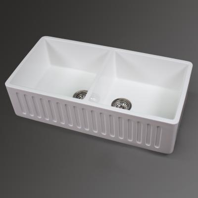 PG Double Sink Butler White Gloss Interior 890x455x230mm