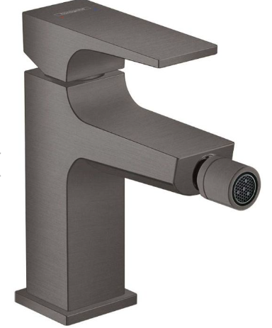 Metropol Bidet Mixer Brushed Black Chrome