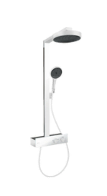 Hansgrohe Rainfinity Showerpipe 250 1Jet Ecosmart With Showertablet 350 Matt White