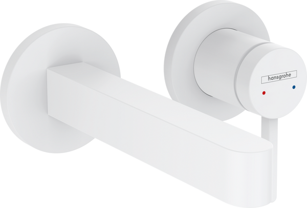 Finoris Single lever basin mixer for concealed installation w/m with spout Matt White