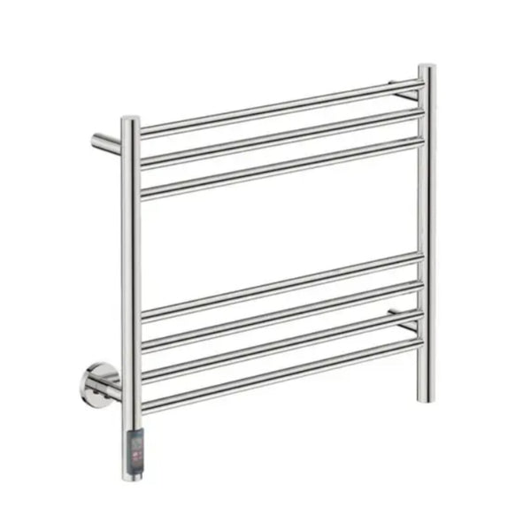 NATURAL 7 Bar 650mm Straight Heated Towel Rail with TDC Timer