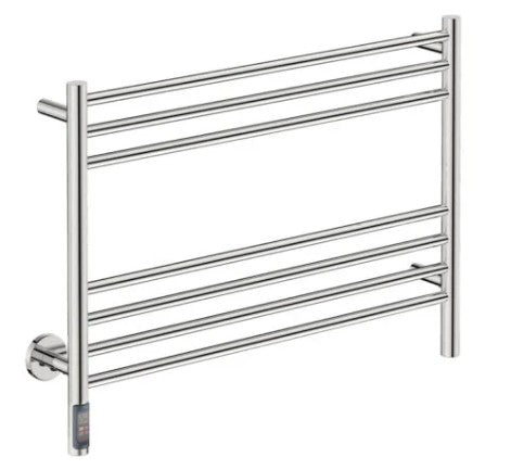 NATURAL 7 Bar 800mm Straight Heated Towel Rail with TDC Timer