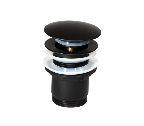 Basin Clicker Waste Unslotted Black 32mm