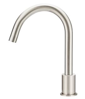 Round Deck Mounted Kitchen Mixer Brushed Nickel