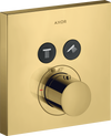 AXOR ShowerSolutions Thermostat Concealed Installation Square 2 Functions Polished Gold Optic