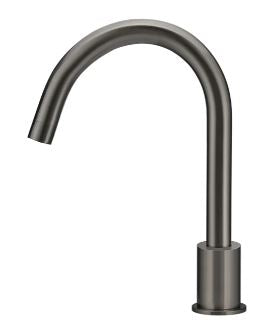 Round Deck Mounted Kitchen Mixer Gun Metal