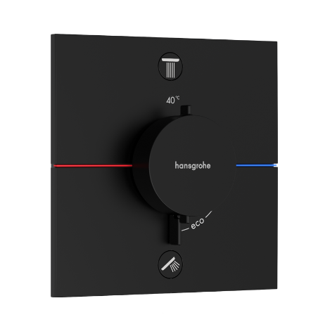 Hansgrohe Showerselect Comfort EThermostat For Concealed Installation For 2 Functions Matt Black