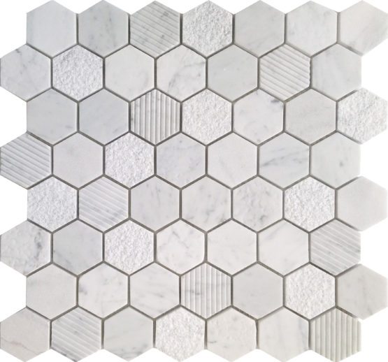Hexagon Rome (Bianco Statuario) (50x50) 320x320 (10 Sheet / m²)