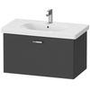 Xbase Vanity Unit Wall-Mounted Graphite Matt 800X458X448 mm