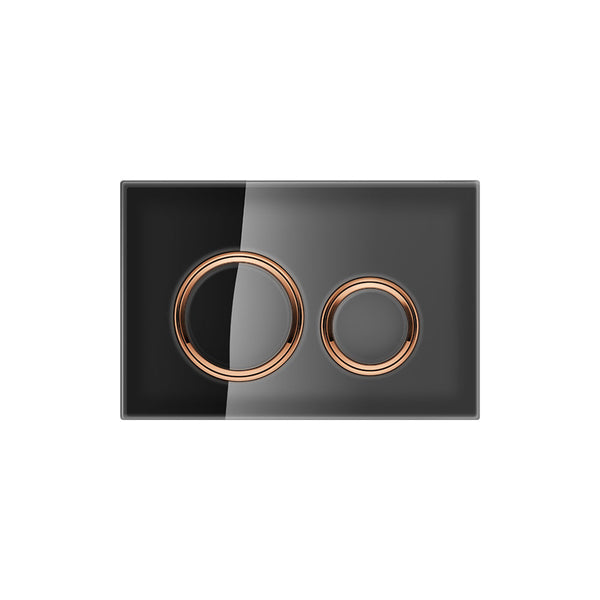 Sigma21 Flush Plate Black Glass With Red Gold Colour
