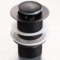 Pop Up Basin Waste Unslotted Long Matt Black