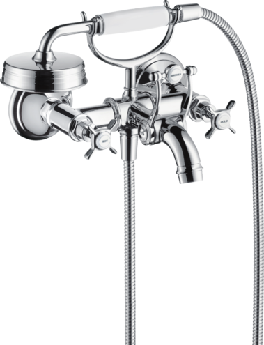Montreux 2-Hdl.Bath Mixer Wall Chrome
