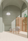 Aquarelle O Mint Grey 75x300x10mm Gloss Ceramic (0.44sqm/bx)