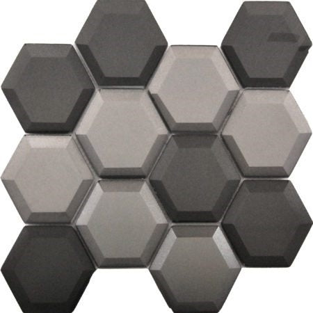 Prism Dark Grey Hexagonal 73x73 223x258 (17 Sheet / m²)