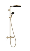 Hansgrohe Pulsify S Puro Showerpipe 260 1Jet Ecosmart With Ecostat Fine And Hand Shower 3Jet Brushed