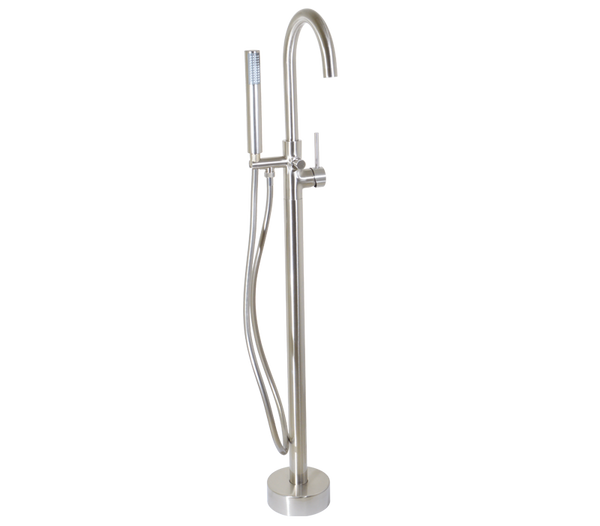 Neo Round Bath Mixer Tap Freestanding Stainless Steel