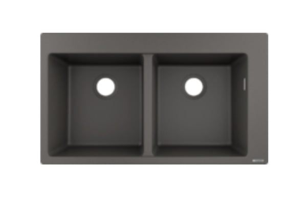 Hansgrohe S51 S510-F770 Built-In Sink 370/370 Stonegrey