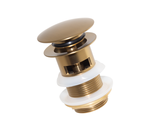 Basin Clicker Waste Slotted 32mm Brushed Brass