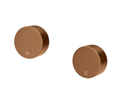 Meir Circular Wall Tap Set - Lustre Bronze
