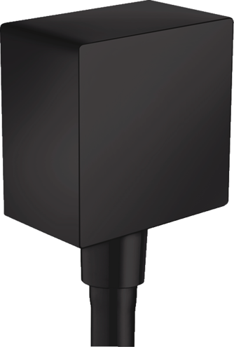 Hansgrohe Fixfit Wall Outlet Square With Non-Return Valve Matt Black
