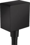 Hansgrohe Fixfit Wall Outlet Square With Non-Return Valve Matt Black
