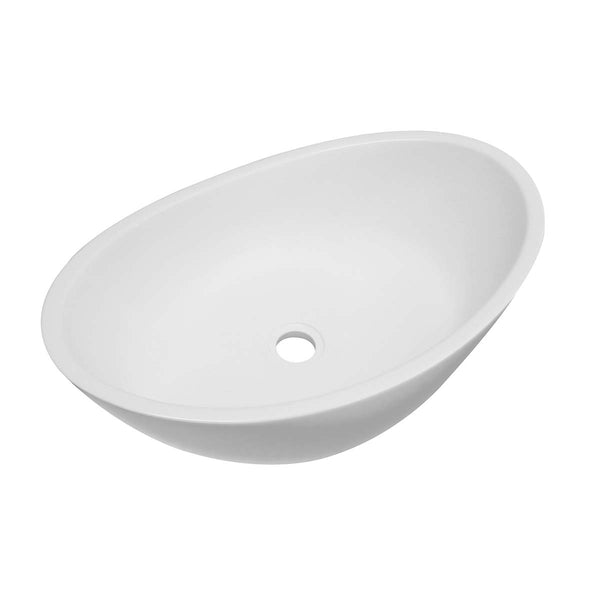Gemelli Countertop Basin Polished White 550x335x160mm