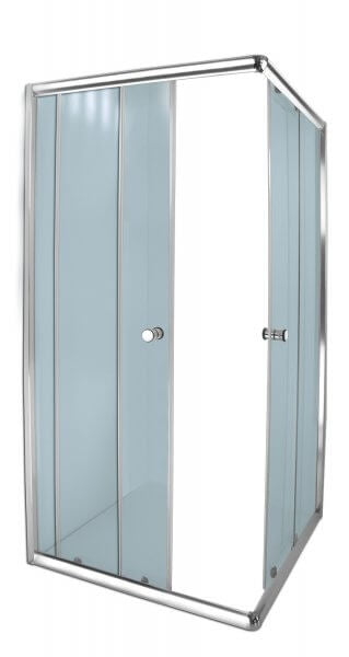 Shower Door Aqua Lux Bright Chrome Cnr Entry 880x880x1850