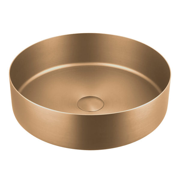 Round Surface Mounted Basin Brushed Gold