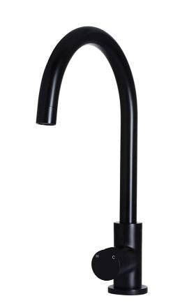 Round Pinless Kitchen Mixer Black