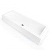 Trough Countertop Basin White Composite 1200x400x200mm