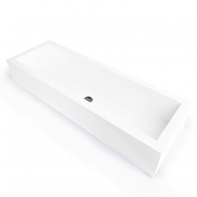 Trough Countertop Basin White Composite 1200x400x200mm