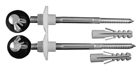 Fixations For Wall Mounted Bidets And Wcs - White Caps