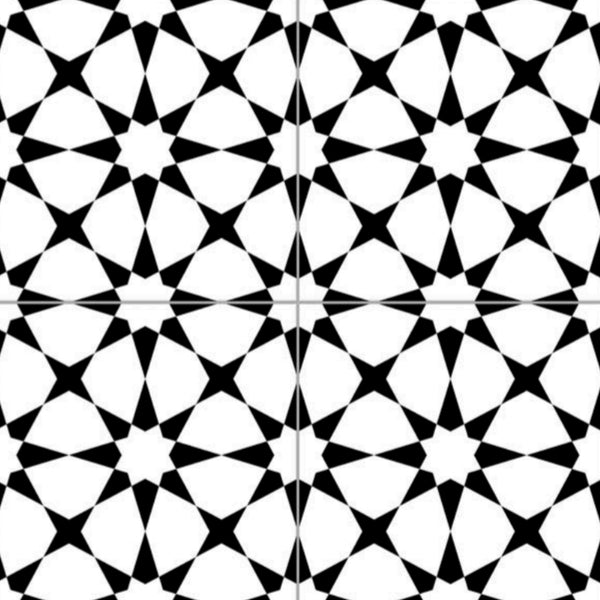 Chic Star White 450x450x9mm Ceramic Matt Tiles (1.22sqm/box)