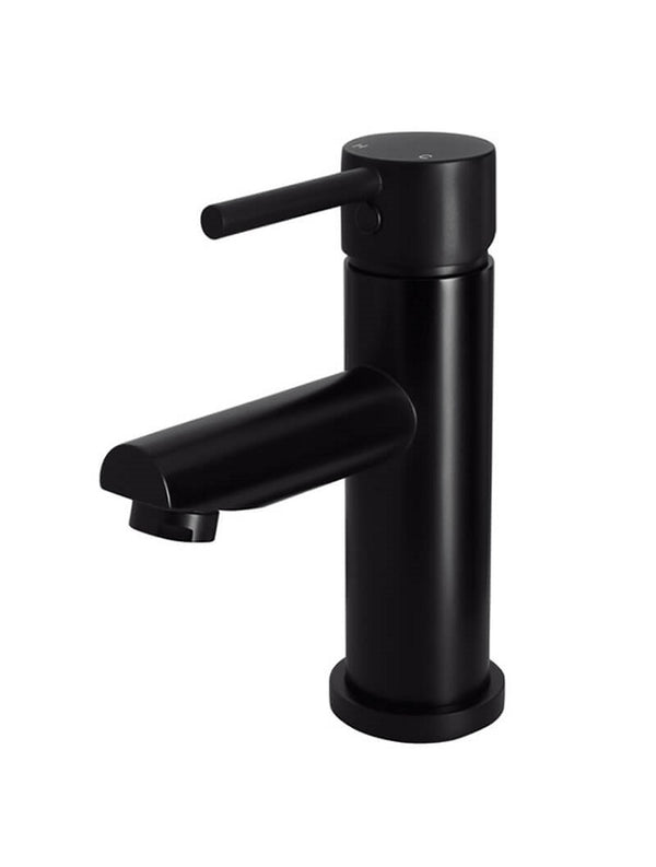 Meir Short Basin Mixer - Straight Spout (Matt Black)