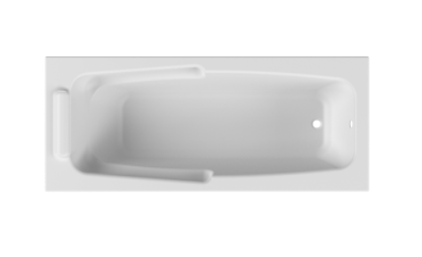 New York Built In Bath Polished White No Handles 1800x750x410mm