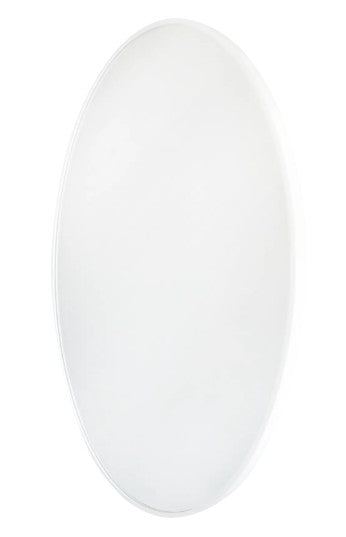 Phillipine Oval Aluminium Framed Mirror White 600x800mm