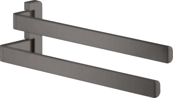 Towel Holder Twin-handle Brushed Black Chrome
