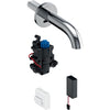 Washbasin tap Piave, wall-mounted, battery operation, for concealed function box: bright ch