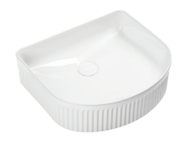Lave Strasbourg Fluted Counter Top Basin 430x350x130mm