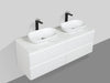 Santorini 1500 White Four Drawer Vanity Set